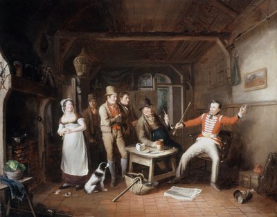 A Soldier relating his exploits in a tavern by John Cawse